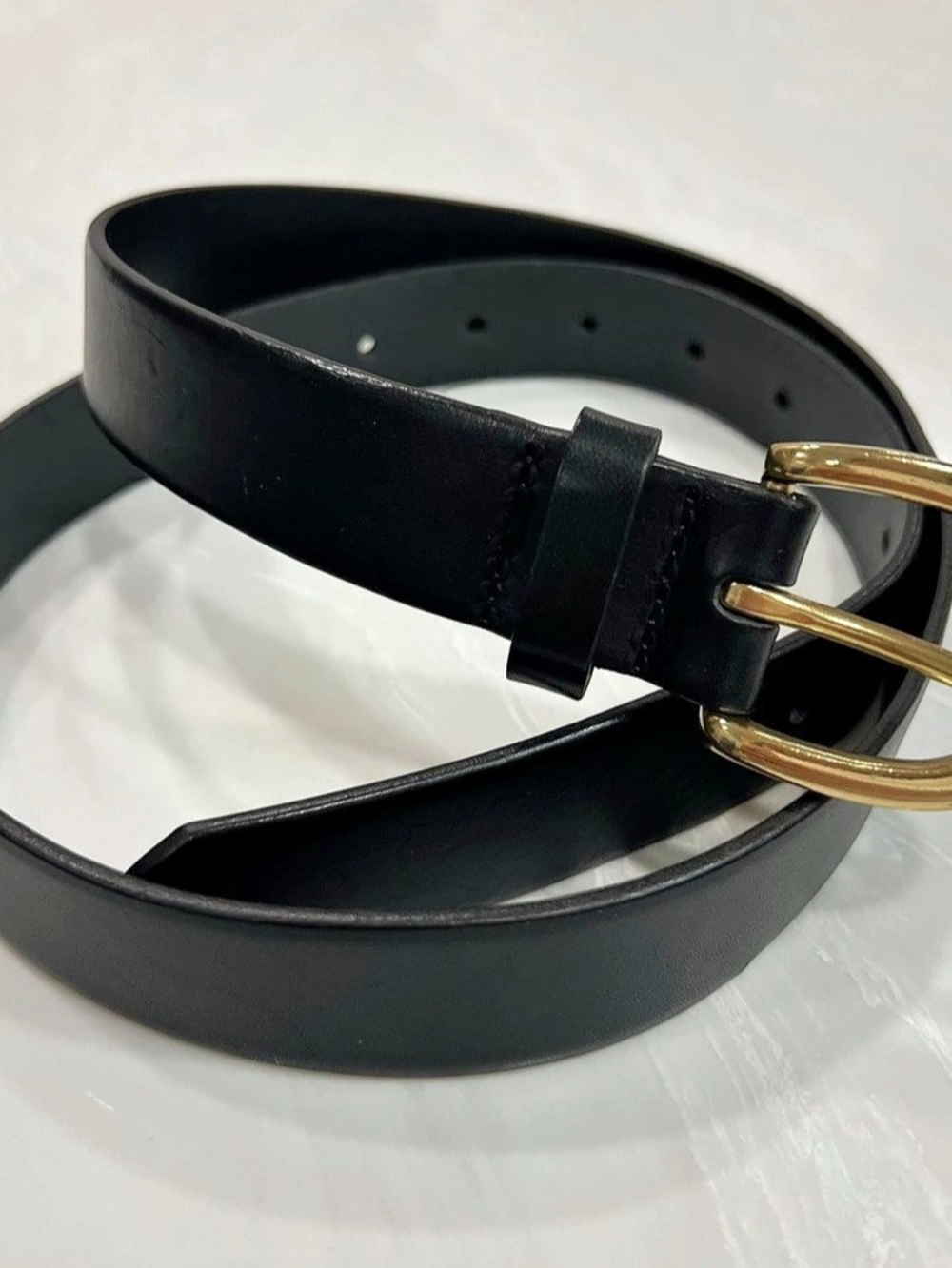 J.CREW Classic Belt in Italian Leather Black Workwear Classic Minimalist Medium
